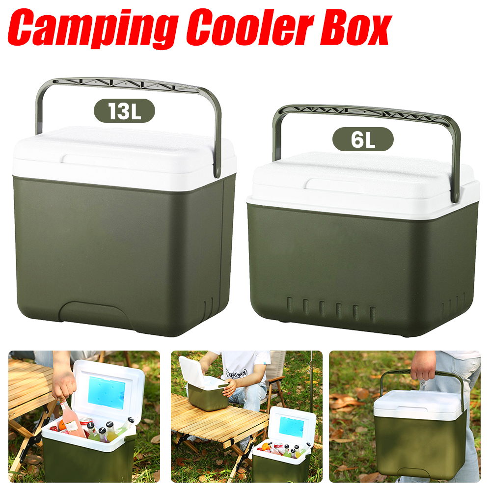 Camping Cooking Box - 13/6L Cooler Box Portable Camping Refrigerator