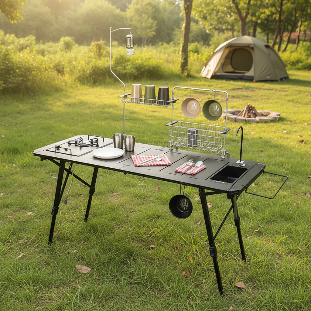 Cooking Outdoor Camping - Portable Aluminum Alloy Igt Table Outdoor