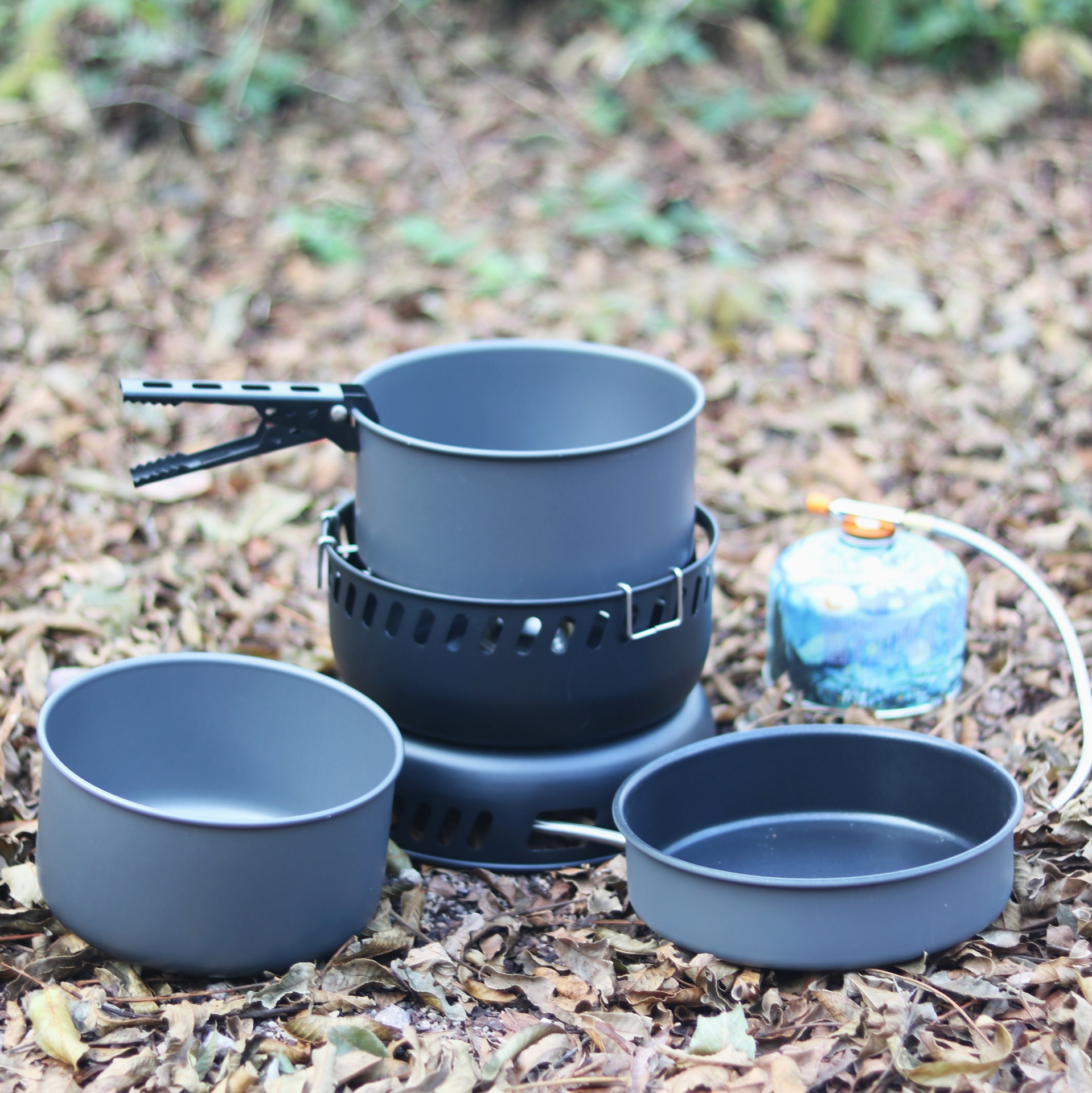 Camping Cooking Pots And Pans Set - Camping Gas Stove Alcohol Stove Cooking