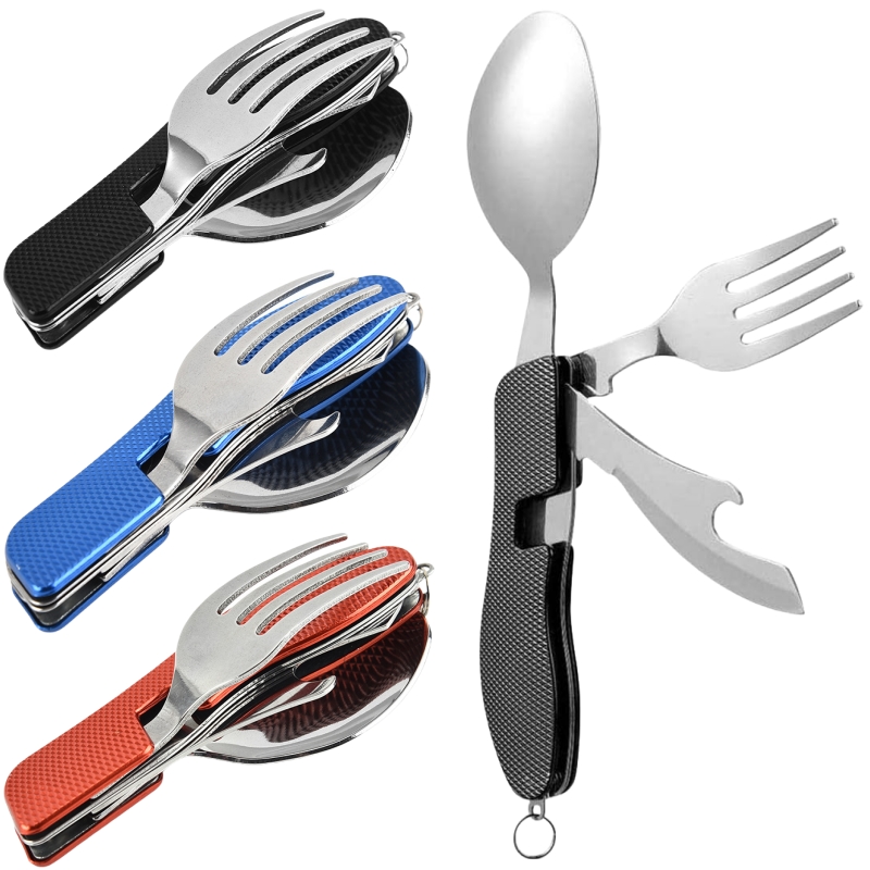 Camping Cooking Set Compact - 4 in1 Foldable Camping Utensil Set