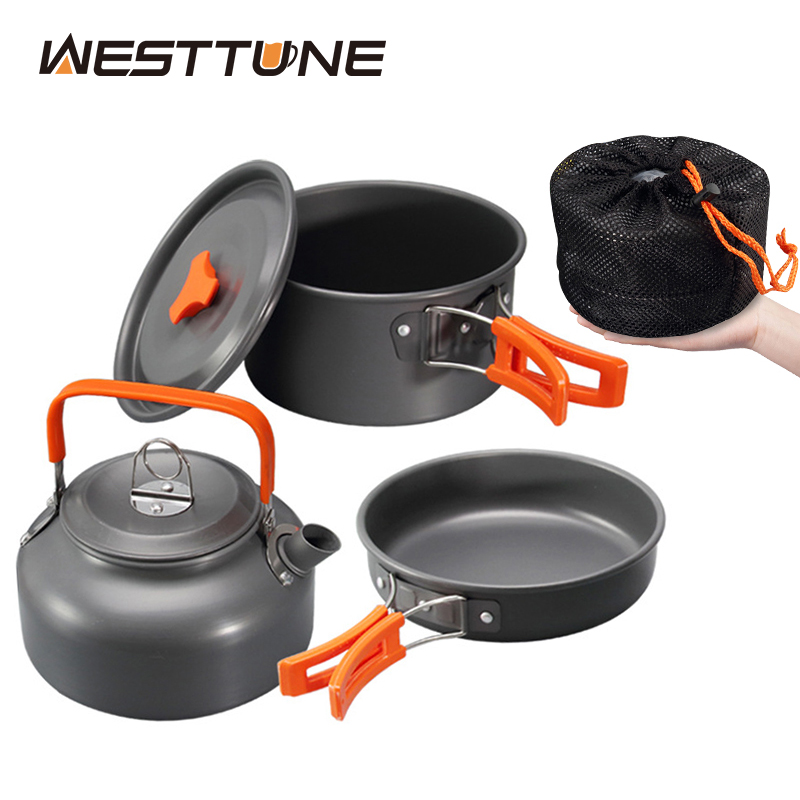 Camping Cooking Kitchen - WESTTUNE Camping Cookware Kit Aluminum Outdoor
