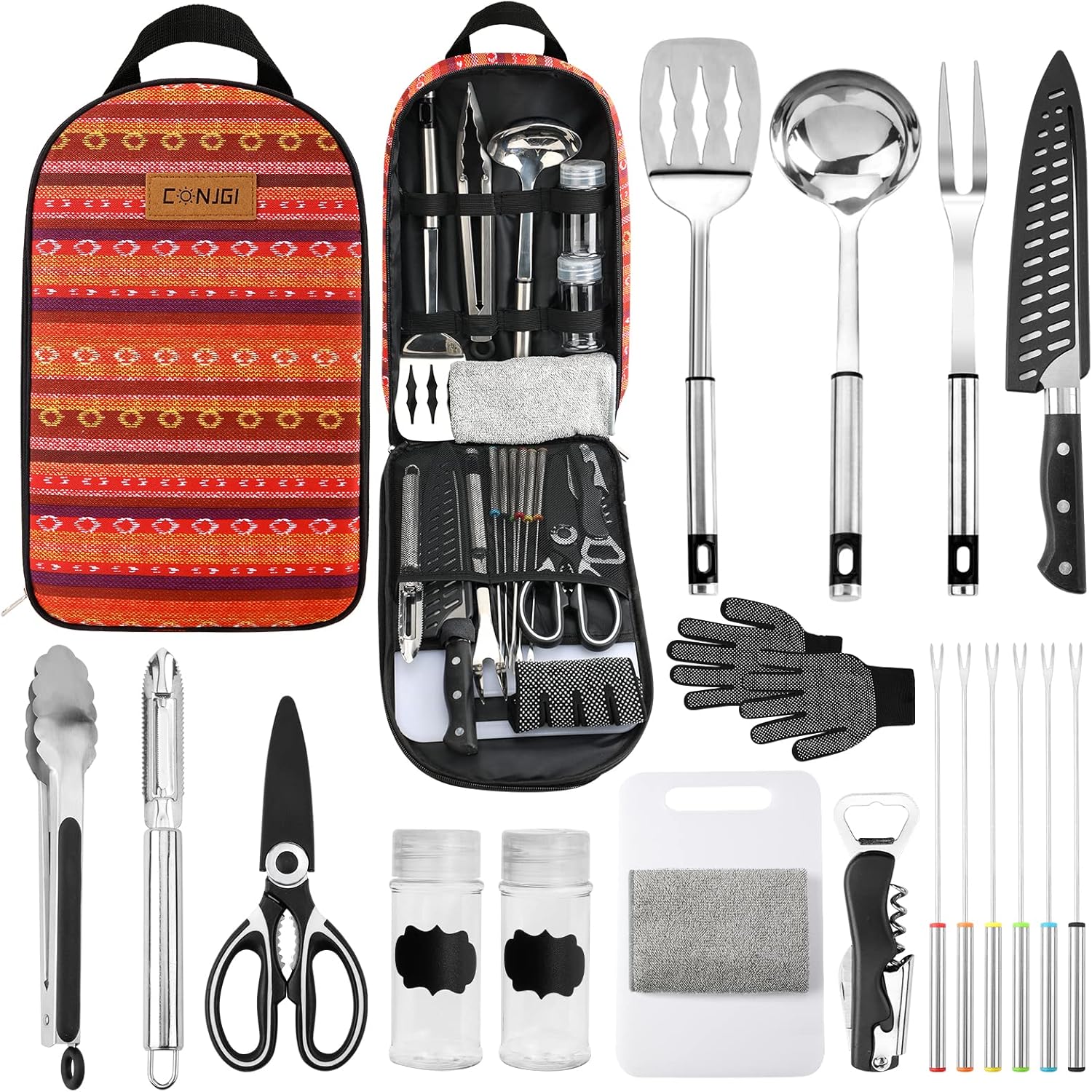 Camp Cutting Board - Camping Cookware Storage Bag: Portable Kitchen