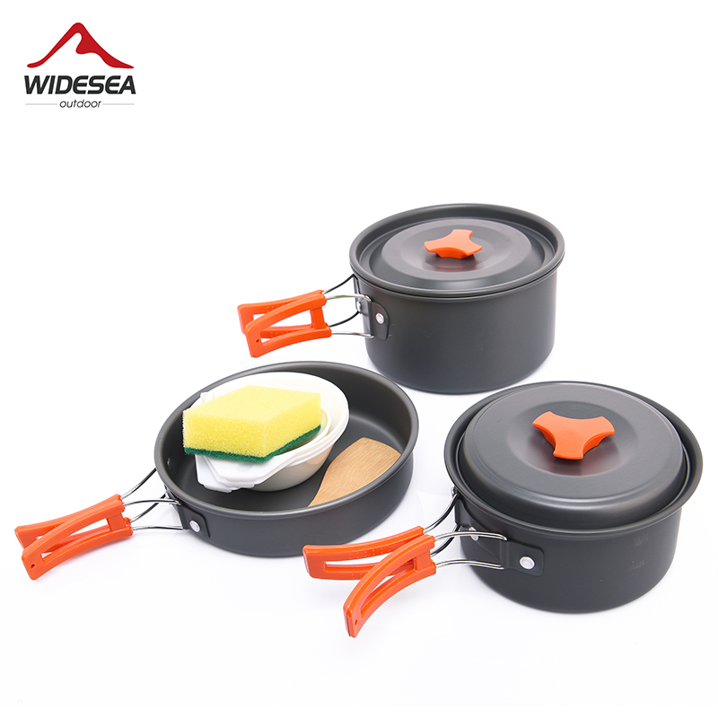 Camping Cooking Set Compact - Widesea Camping Outdoor Cookware Set Tableware