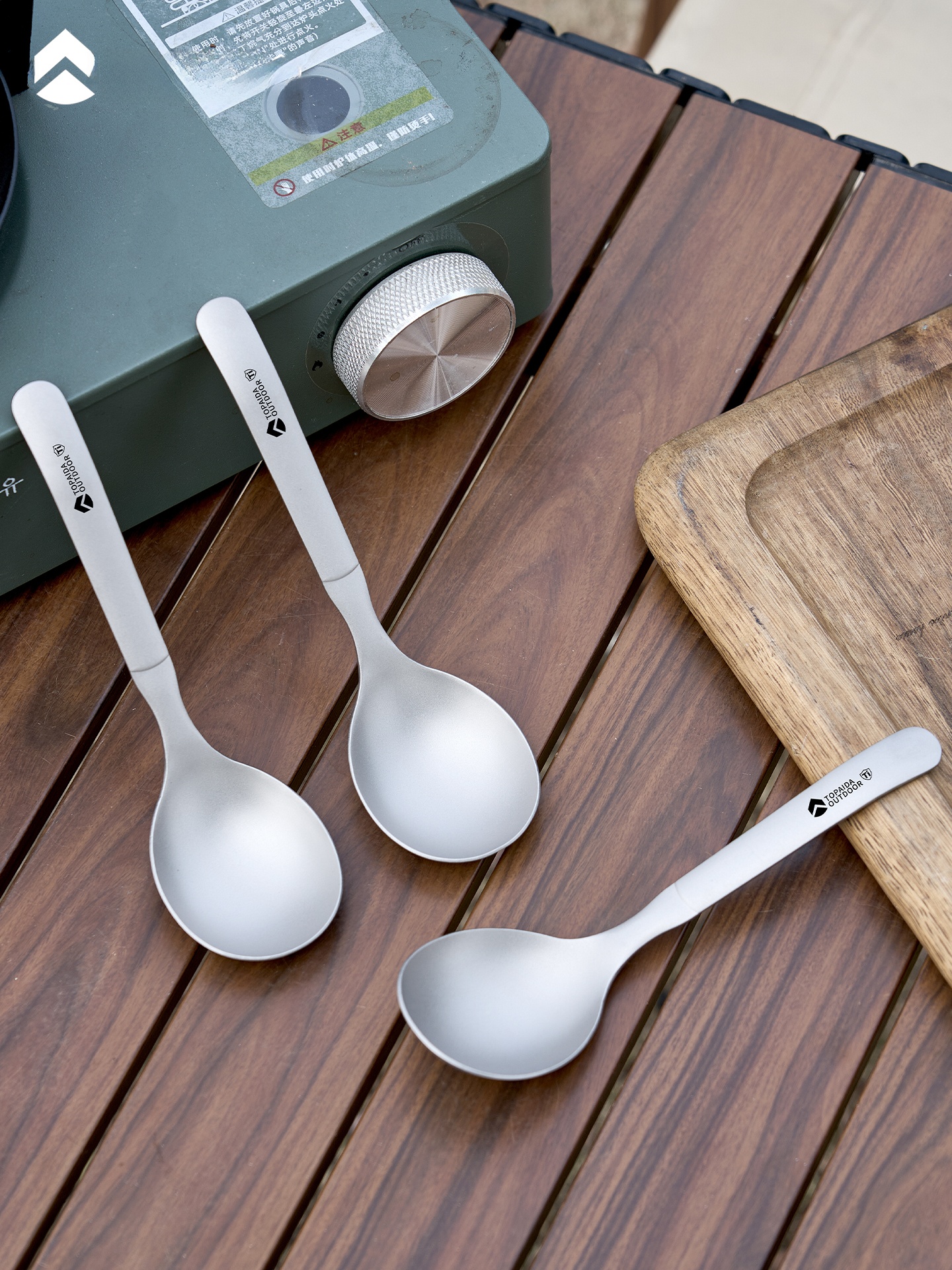 Camping Cooking Dining Set - Thickened Pure Titanium Soup Spoon Camping