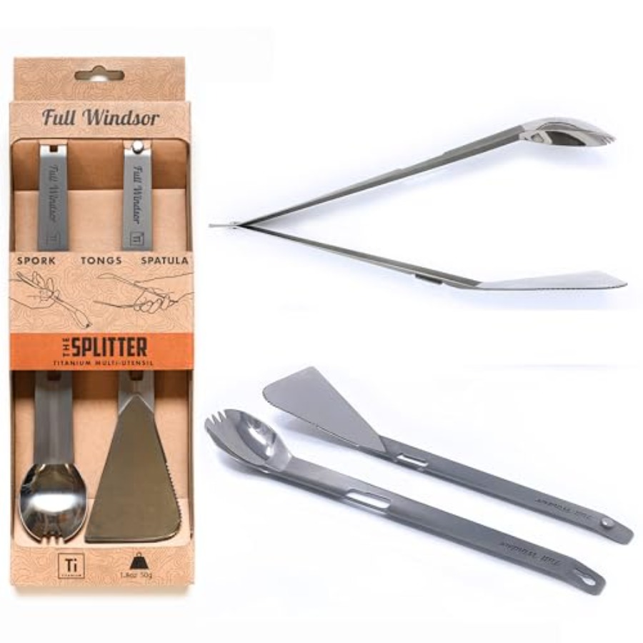 Camping Cooking Set Compact - - The Splitter Titanium Multi-Utensil Set