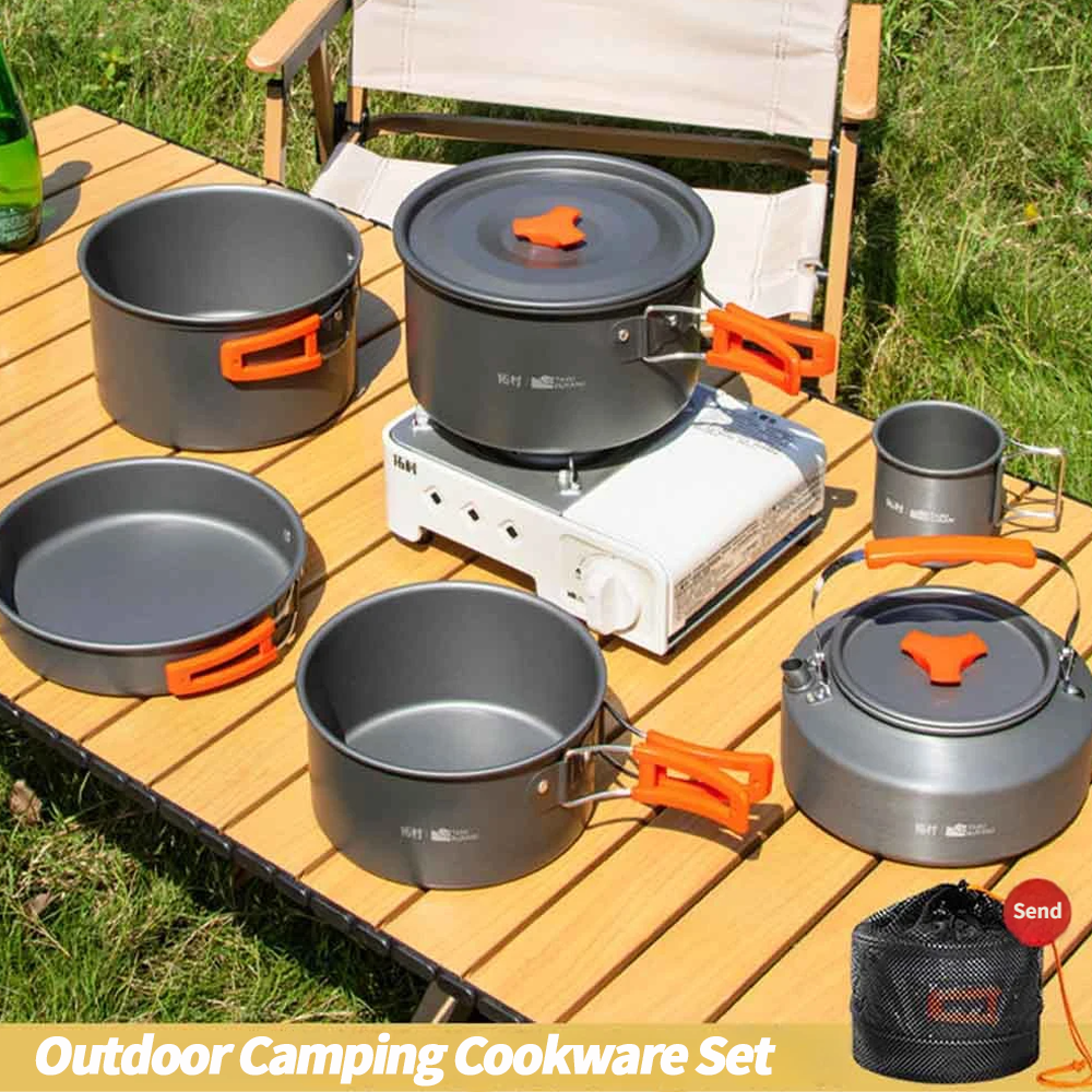 Camping Cooking Set Compact - Camping Cookware Set Outdoor Cooking Ultralight