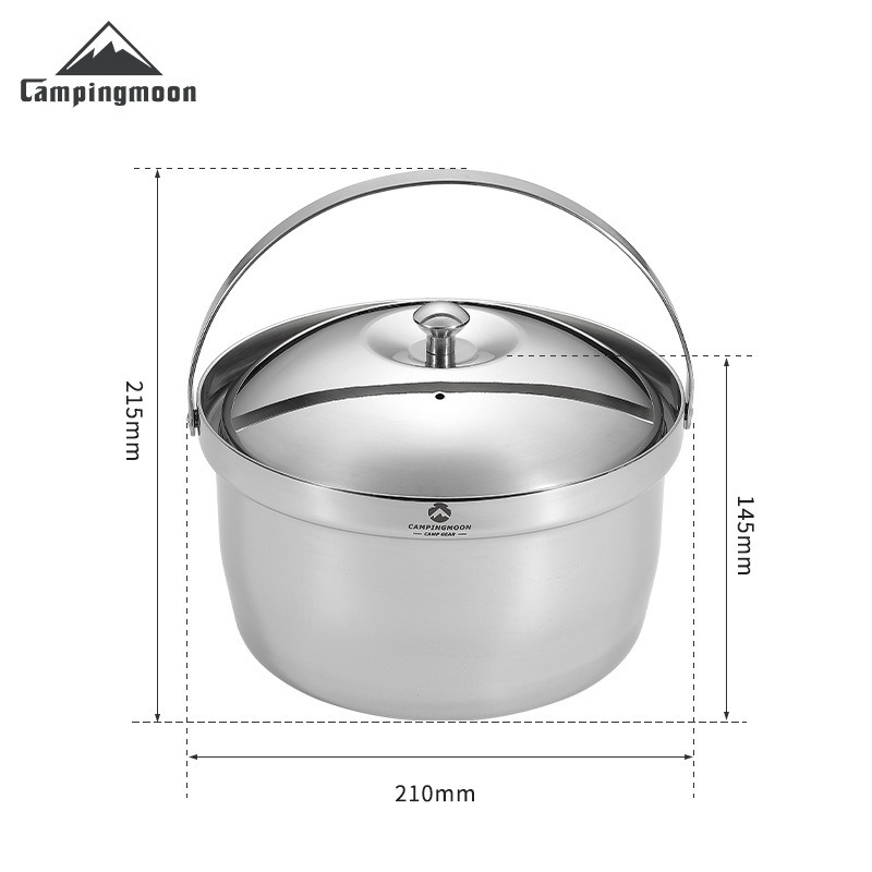 Camping Cooking Hardware - CAMPINGMOON CC-21 Stewed Rice Pot Thickened