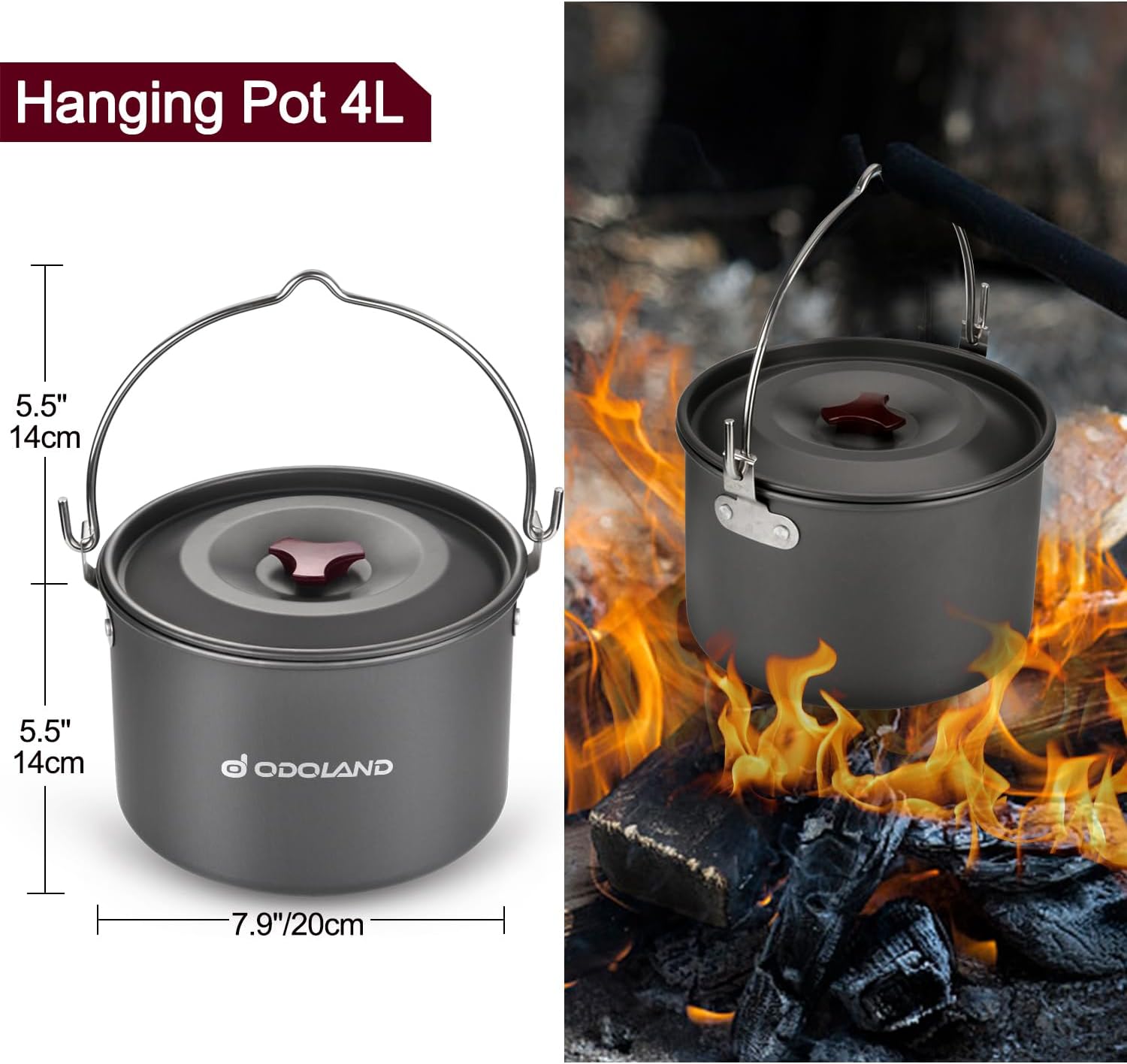 22pcs Camping Cookware Mess Ki - Camping Cooking Set For 4 评论和价格