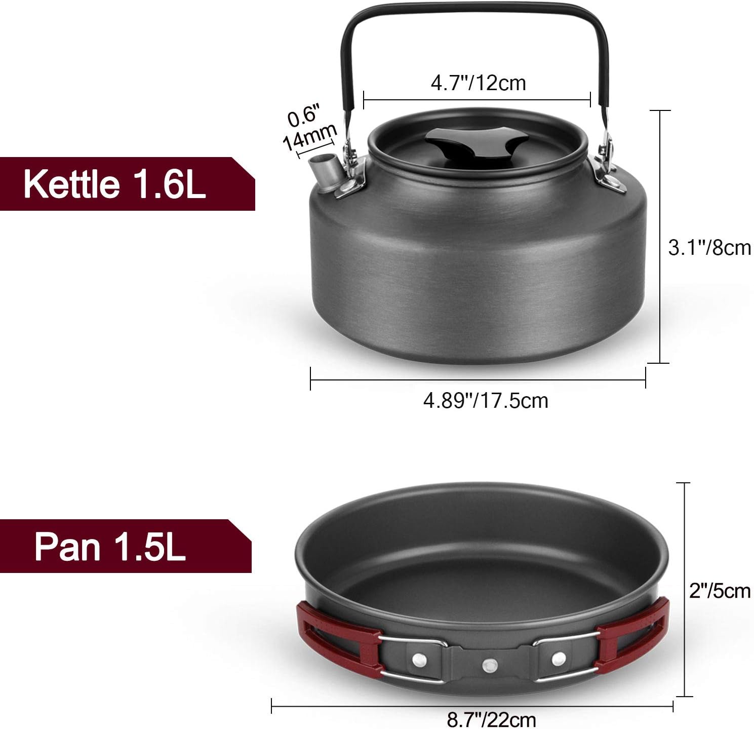 22pcs Camping Cookware Mess Ki - Camping Cooking Set For 4 评论和价格