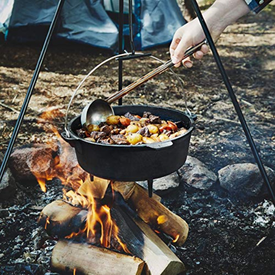 6Qt Cast Iron Camping Dutch Ov - Camping Cooking Cast Iron 评论和价格