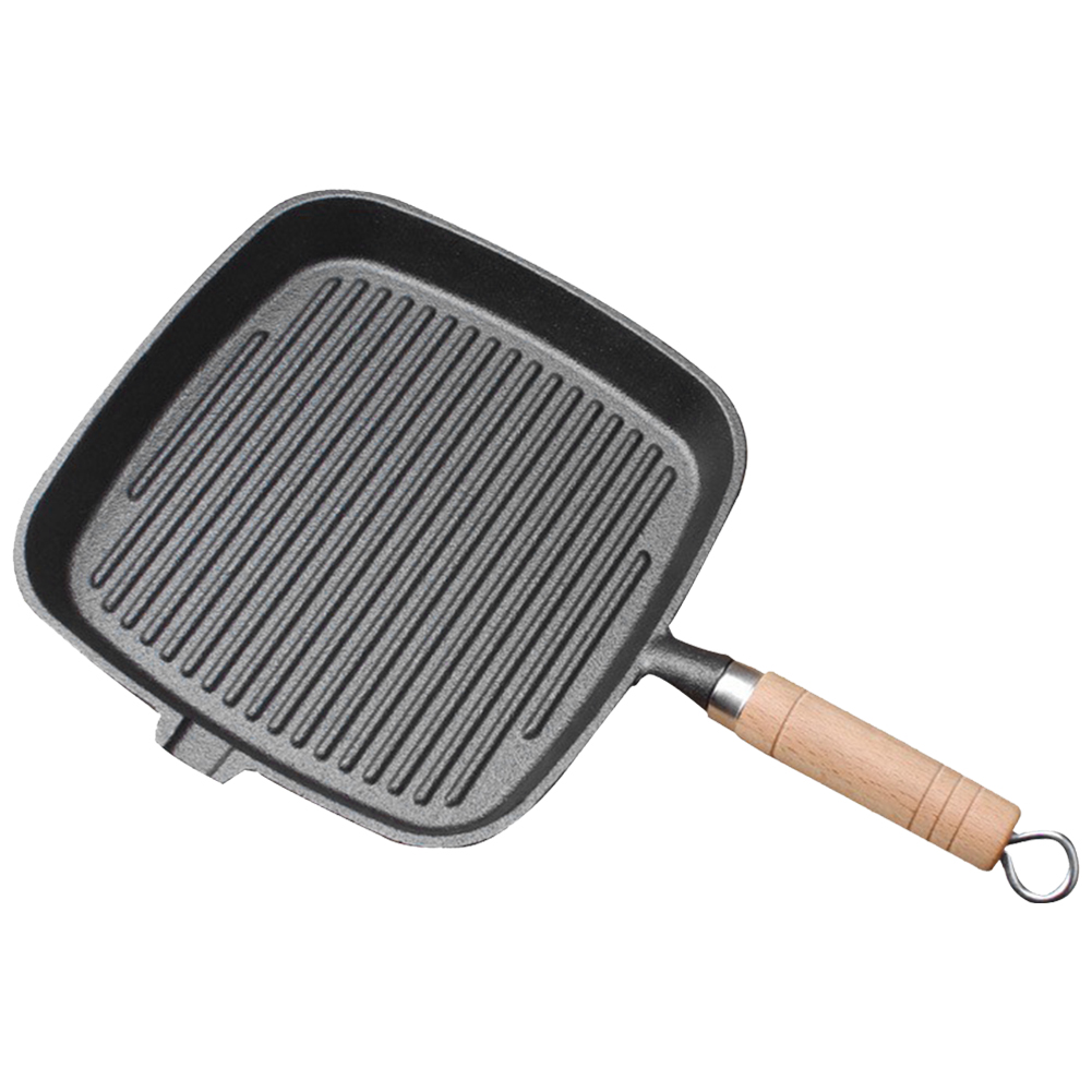 Cast Iron Skillet Steak Pan wi - Camping Cooking Cast Iron 评论和价格