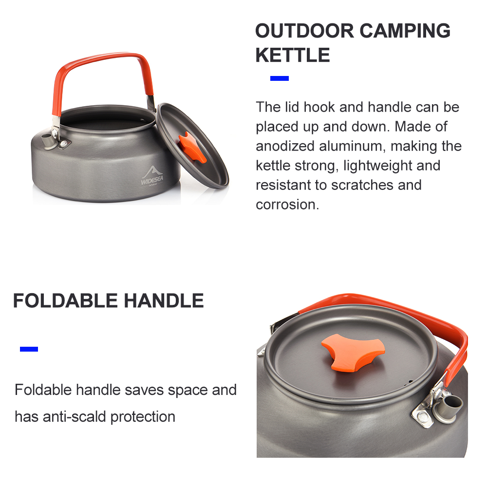 Widesea 1.1L 2L1.5L Camping Wa - Camping Cooking Set Compact 评论和价格