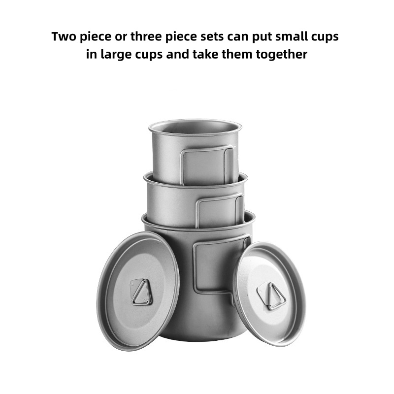 Titanium Camping Mug with Fold - Camping Cooking Set Compact 评论和价格