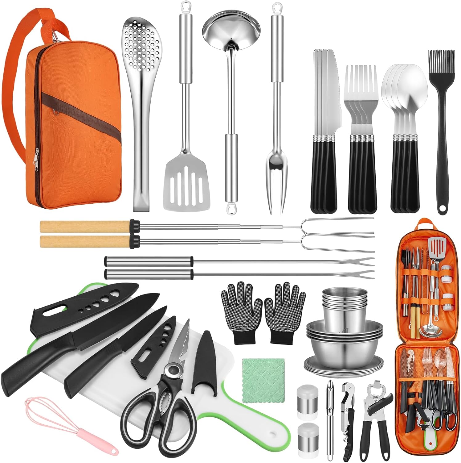 45-Piece Camping Cookware Set  - Camping Cooking Kitchen 评论和价格