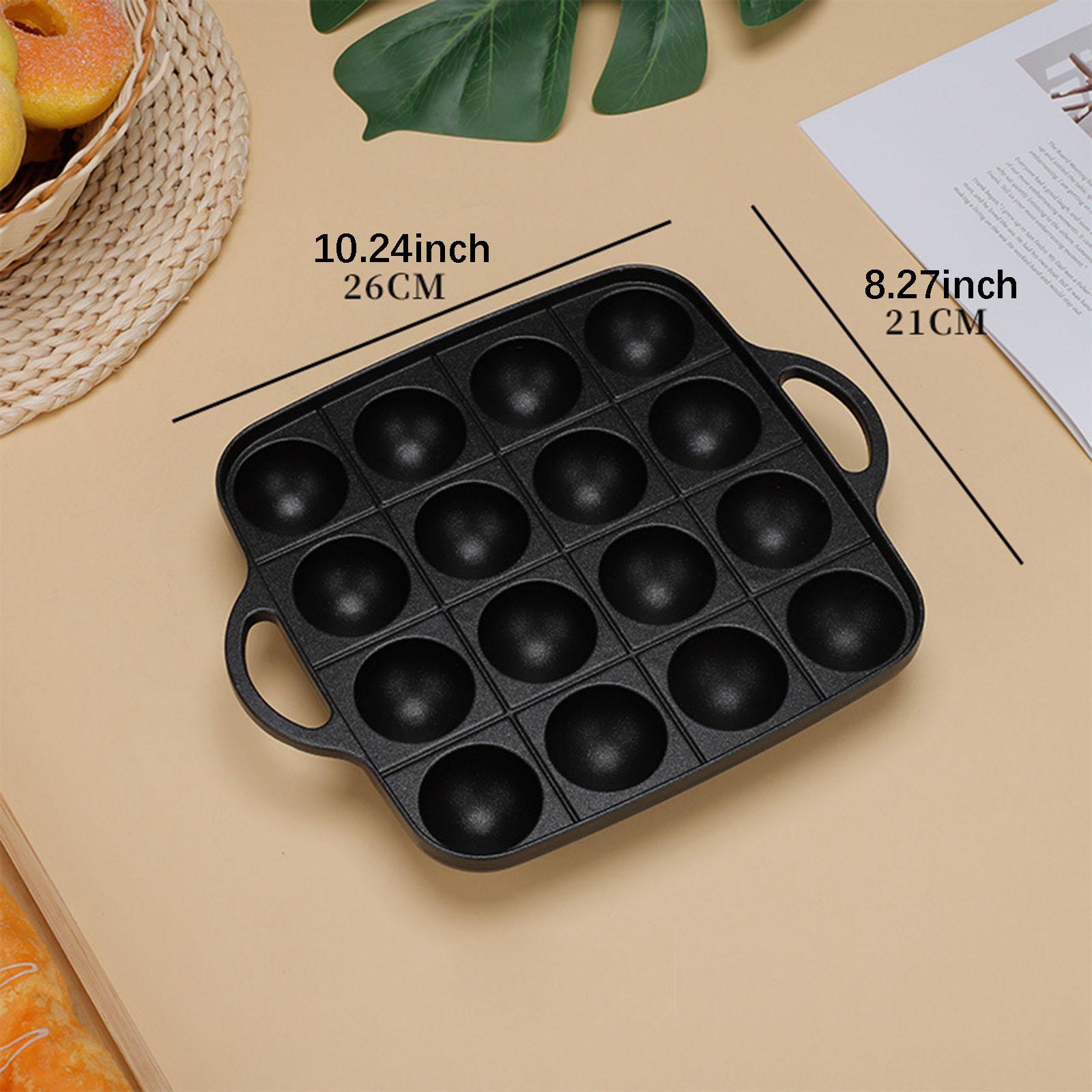 Takoyaki Grill Pan 16 Cavities - Camping Cooking Cast Iron 评论和价格