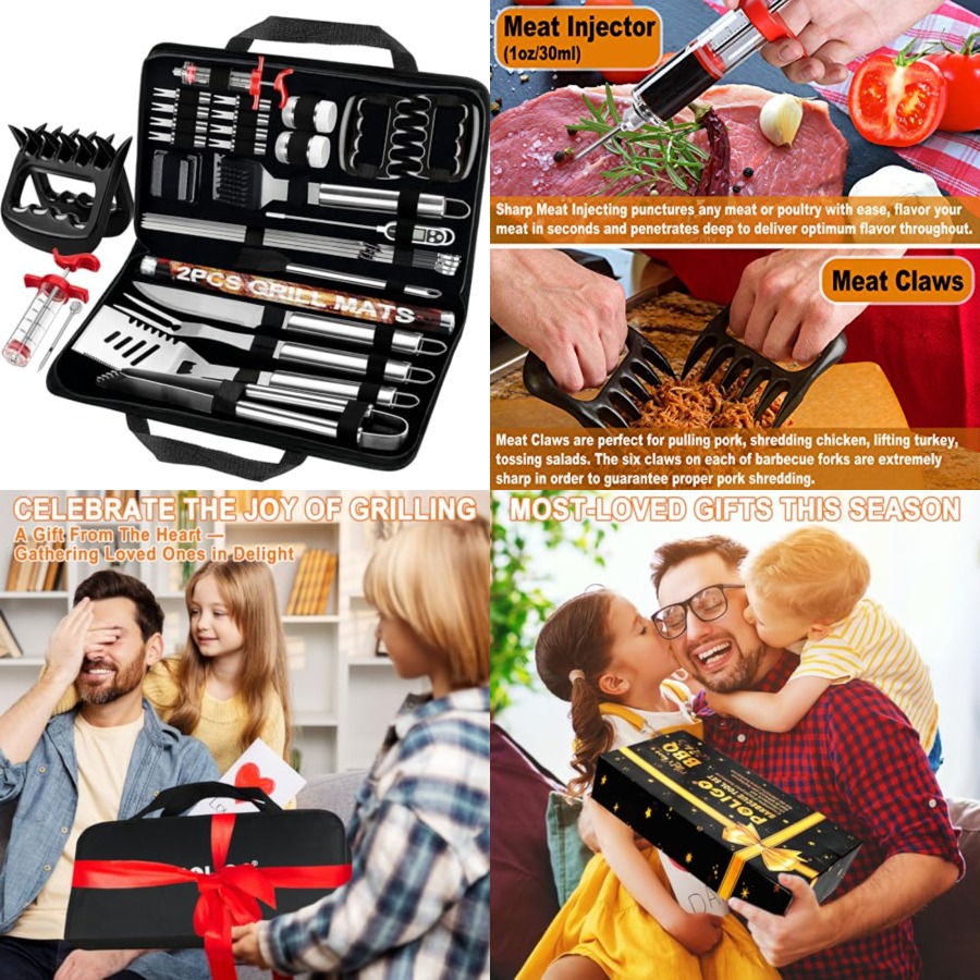 28Pcs Grilling Accessories in  - Meat Thermometer Camp 评论和价格
