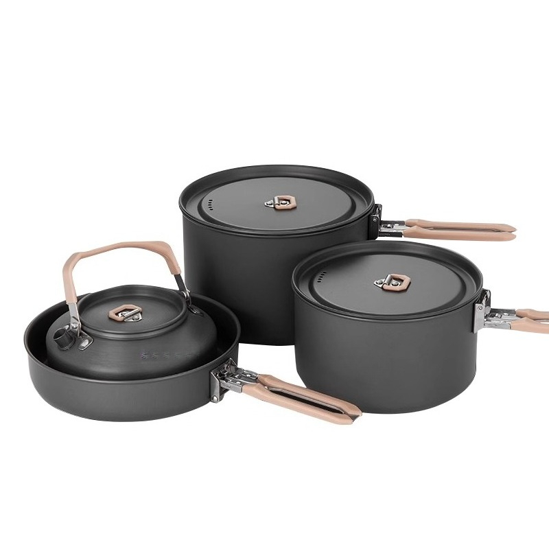 4 Sets of Pots Outdoor Camping - Camping Cooking Set For 4 评论和价格