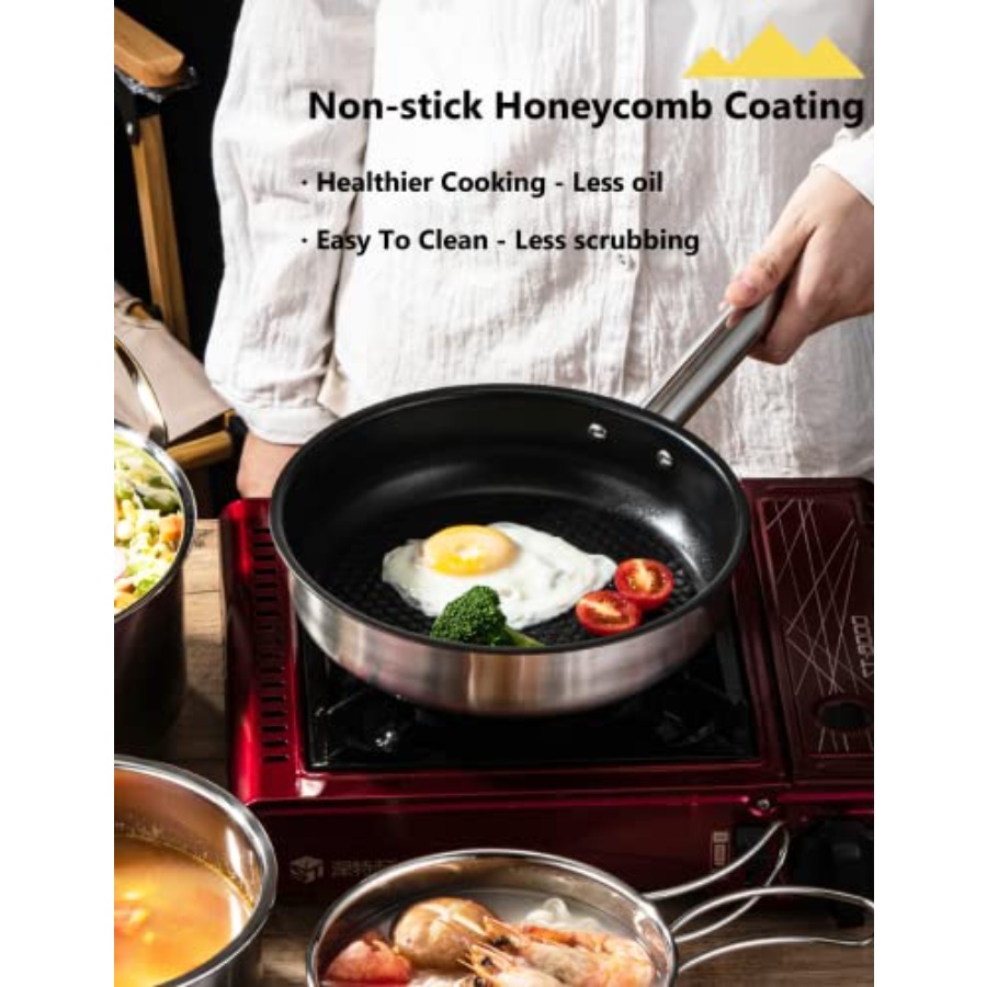 CampPro Camp Cooking Set for 4 - Camping Cooking Lightweight 评论和价格