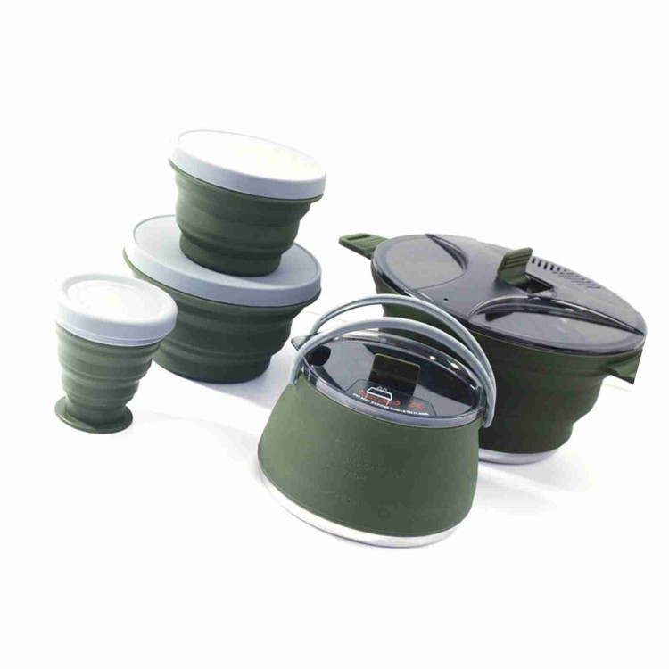 Folding Pot Set Portable Compa - Camping Cooking Set Compact 评论和价格