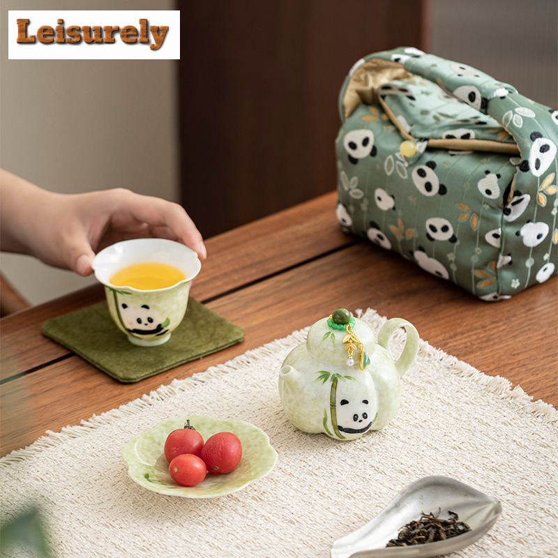 Hand-painted Panda Travel Tea  - Camping Cooking Bag 评论和价格