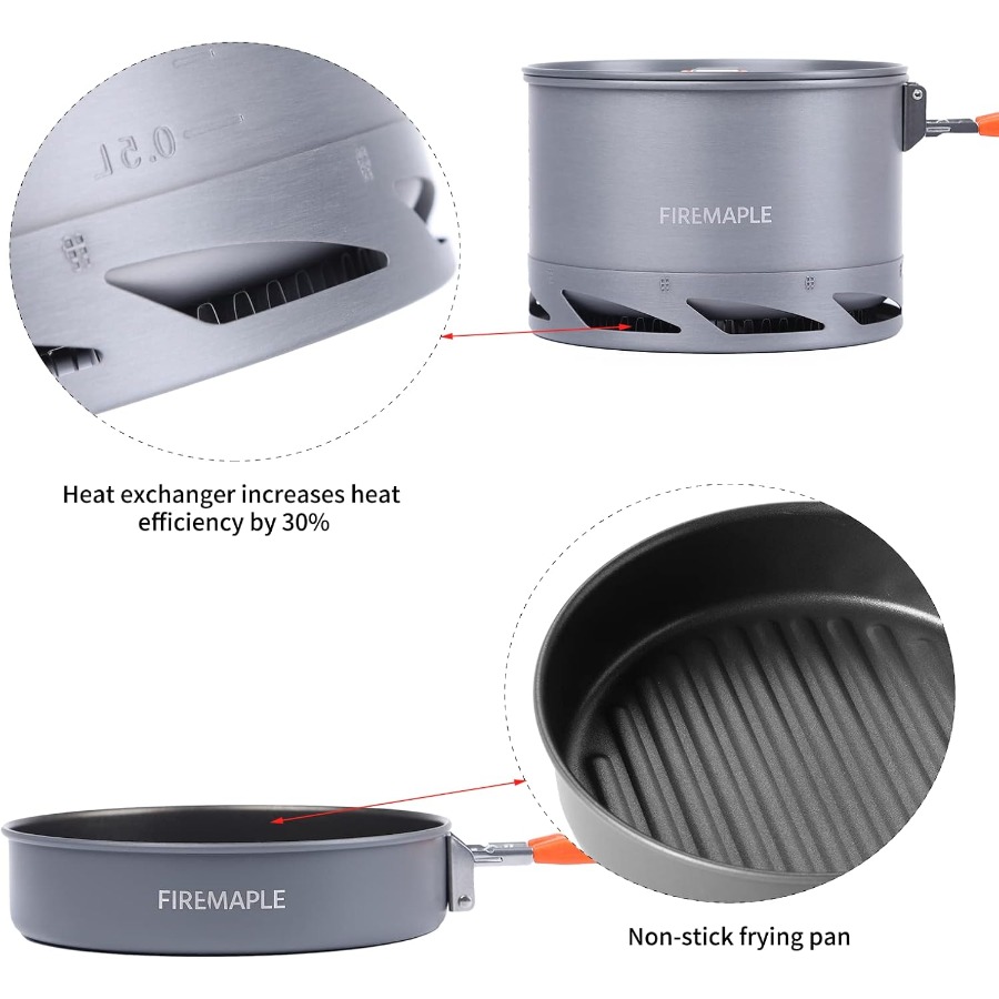 Fire-Maple Feast 4 Piece Campi - Cooking Outdoor Camping 评论和价格