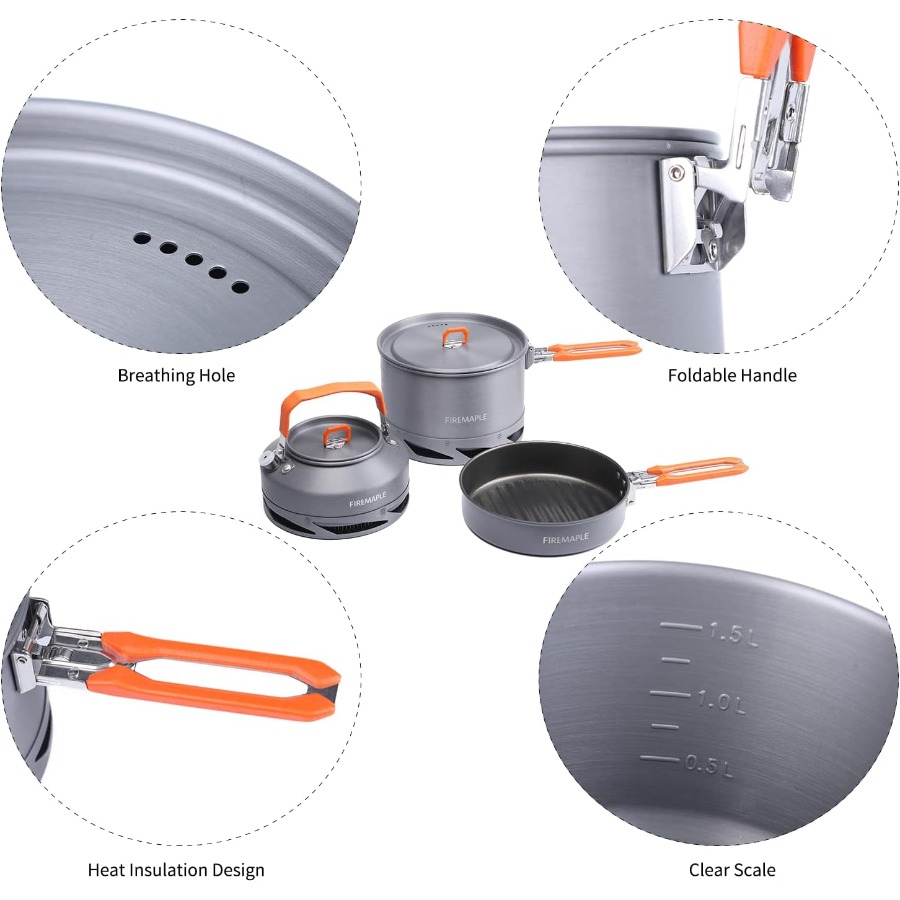 Fire-Maple Feast 4 Piece Campi - Cooking Outdoor Camping 评论和价格