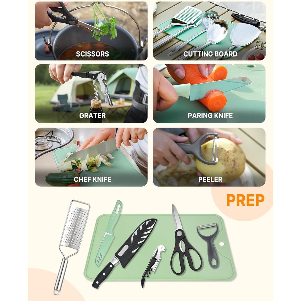 Compact Camping Kitchen Set wi - Camping Cooking Set Compact 评论和价格