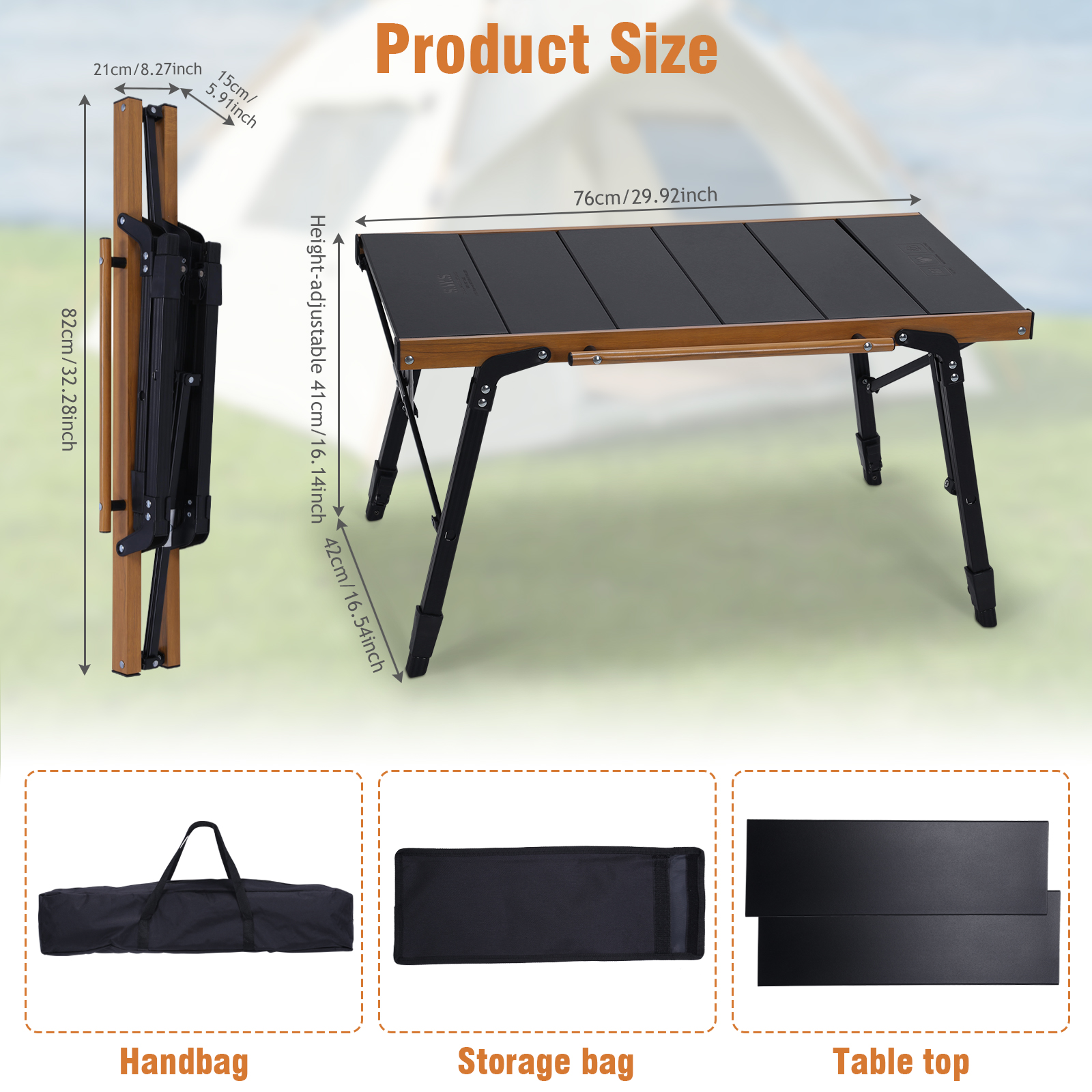 Portable Camping Table with St - Camping Cooking Bag 评论和价格