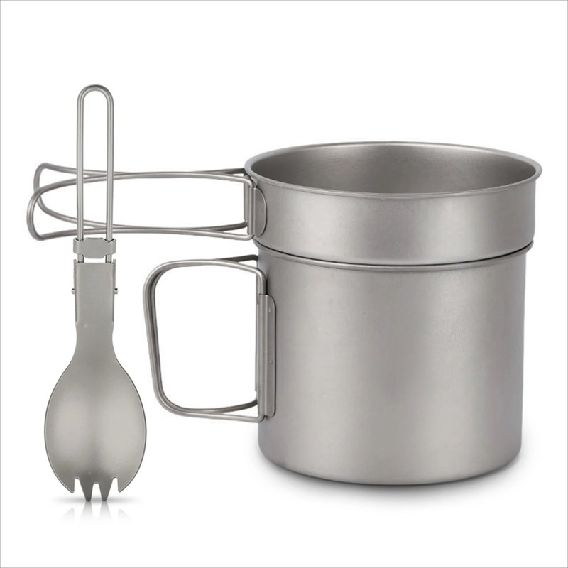 Lixada Ultralight Titanium Coo - Camping Cooking Pots And Pans Set 评论和价格