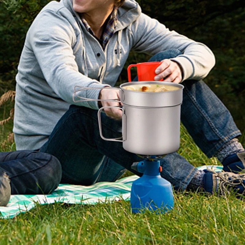 Lixada Ultralight Titanium Coo - Camping Cooking Pots And Pans Set 评论和价格