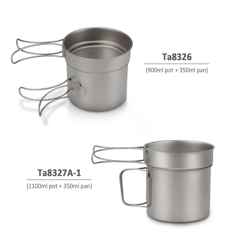 Lixada Ultralight Titanium Coo - Camping Cooking Pots And Pans Set 评论和价格