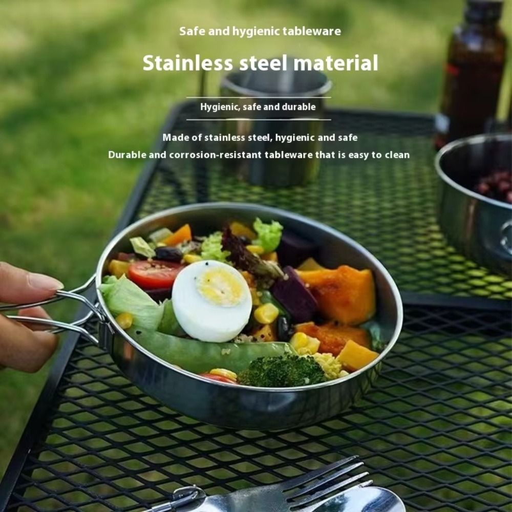 5Pcs 304 Stainless Steel Campi - Camping Cooking Set 评论和价格