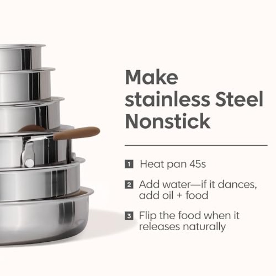19pcs Stainless Steel Cookware - Camping Cooking Pots And Pans Set 评论和价格