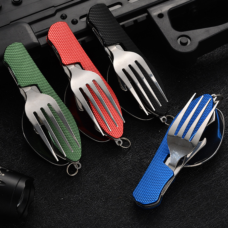 4 in1 Foldable Camping Utensil - Camping Cooking Set Compact 评论和价格