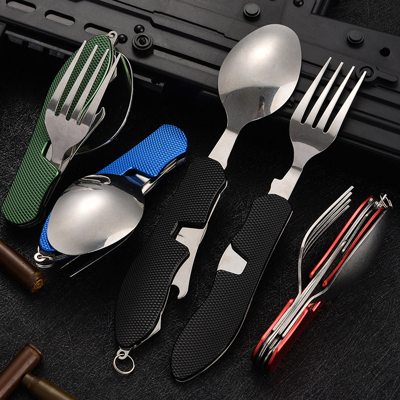 4 in1 Foldable Camping Utensil - Camping Cooking Set Compact 评论和价格