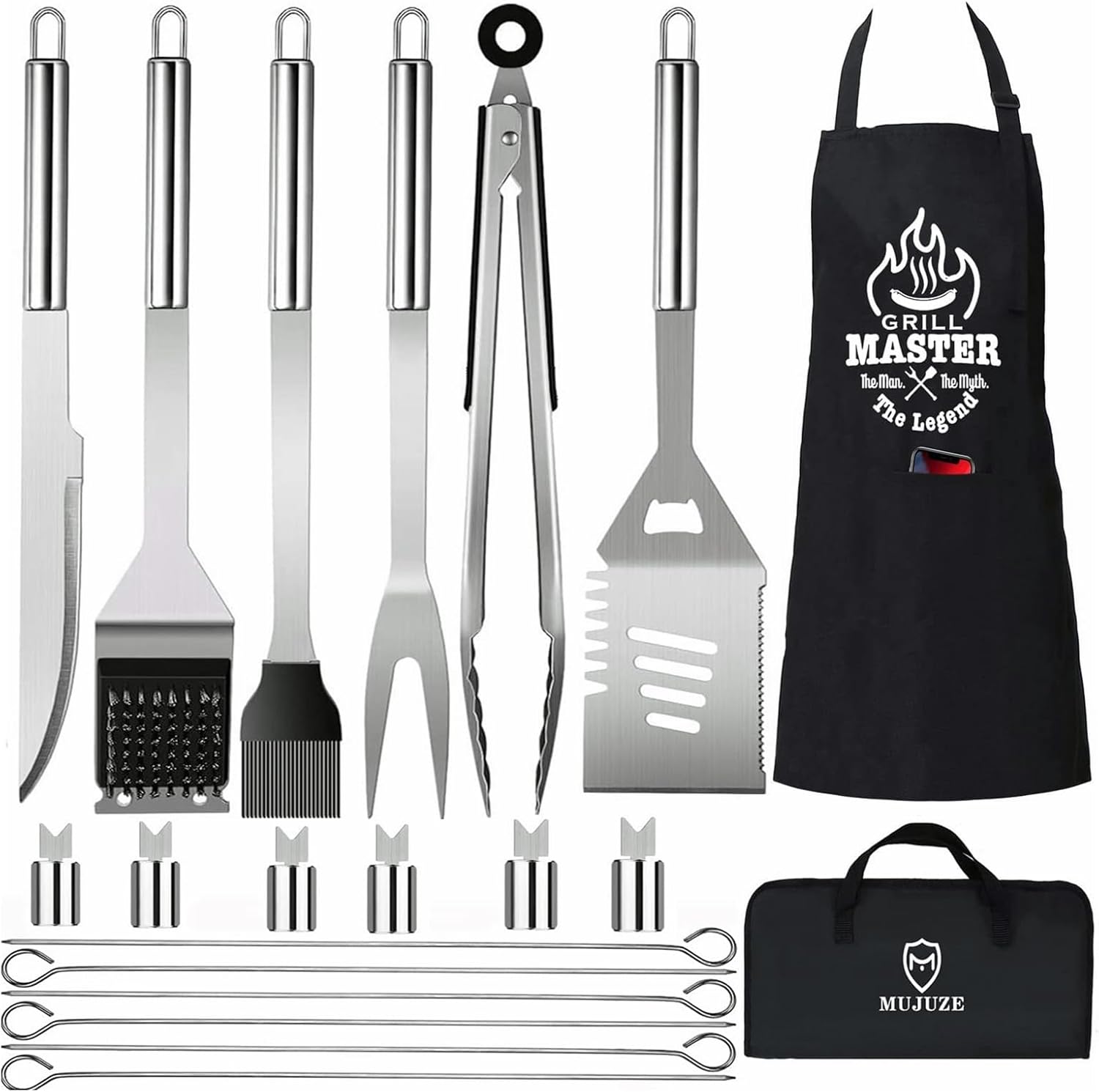 Grill Set with Apron for Men,  - Camping Cooking Set 评论和价格