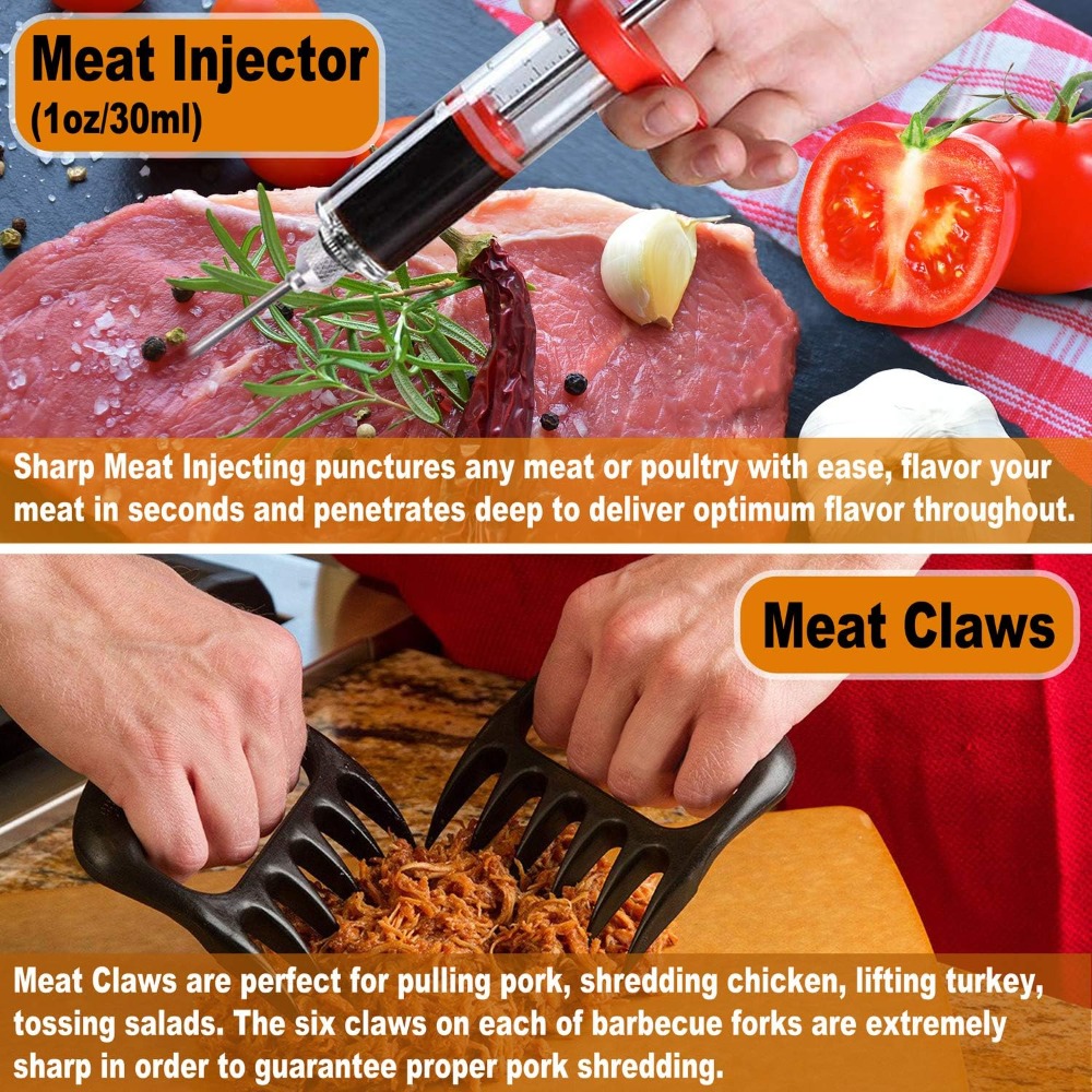 28Pcs BBQ Grilling Accessories - Meat Thermometer Camp 评论和价格