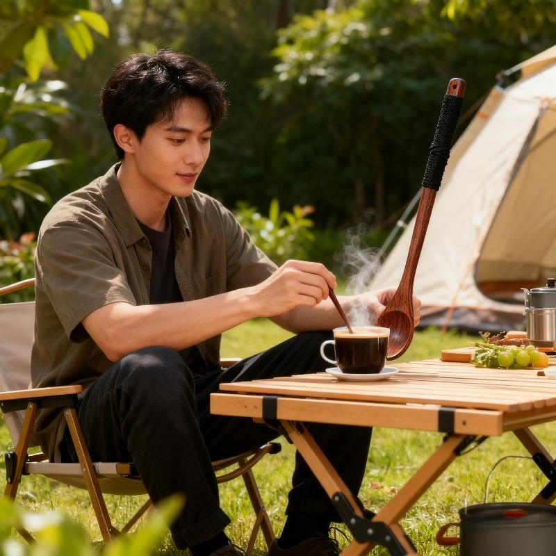 Wooden Dining Set Spoon Chopst - Camping Cooking Dining Set 评论和价格