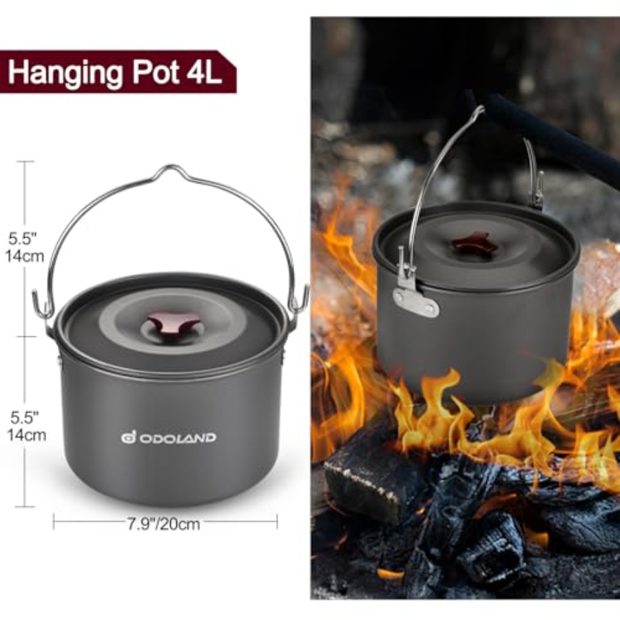22pcs Camping Cookware Mess Ki - Camping Cooking Set For 4 评论和价格