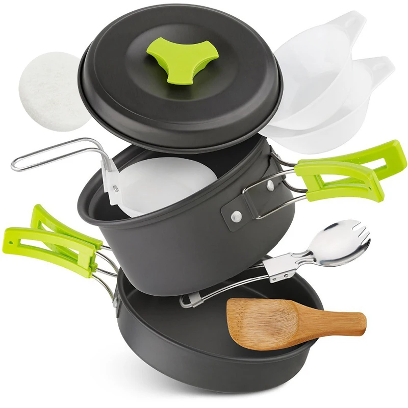 Portable Durable Camping Cookw - Camping Cooking Set Compact 评论和价格
