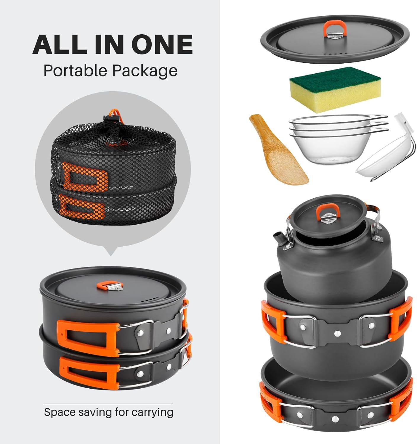 Camping cookware Camping pot a - Camping Cooking Pots And Pans Set 评论和价格