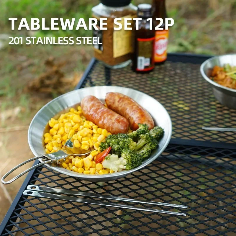 CLS&NOBANA 12PCS Outdoor Table - Camping Cooking Dining Set 评论和价格