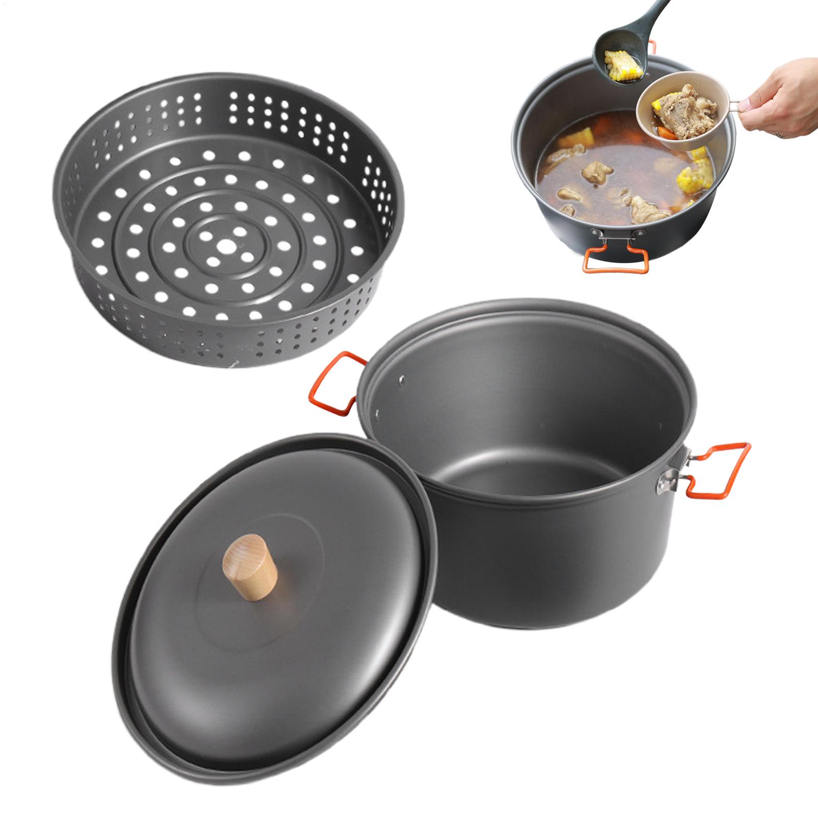7.5L Portable Camping Steamer  - Camping Cooking Pots And Pans Set 评论和价格