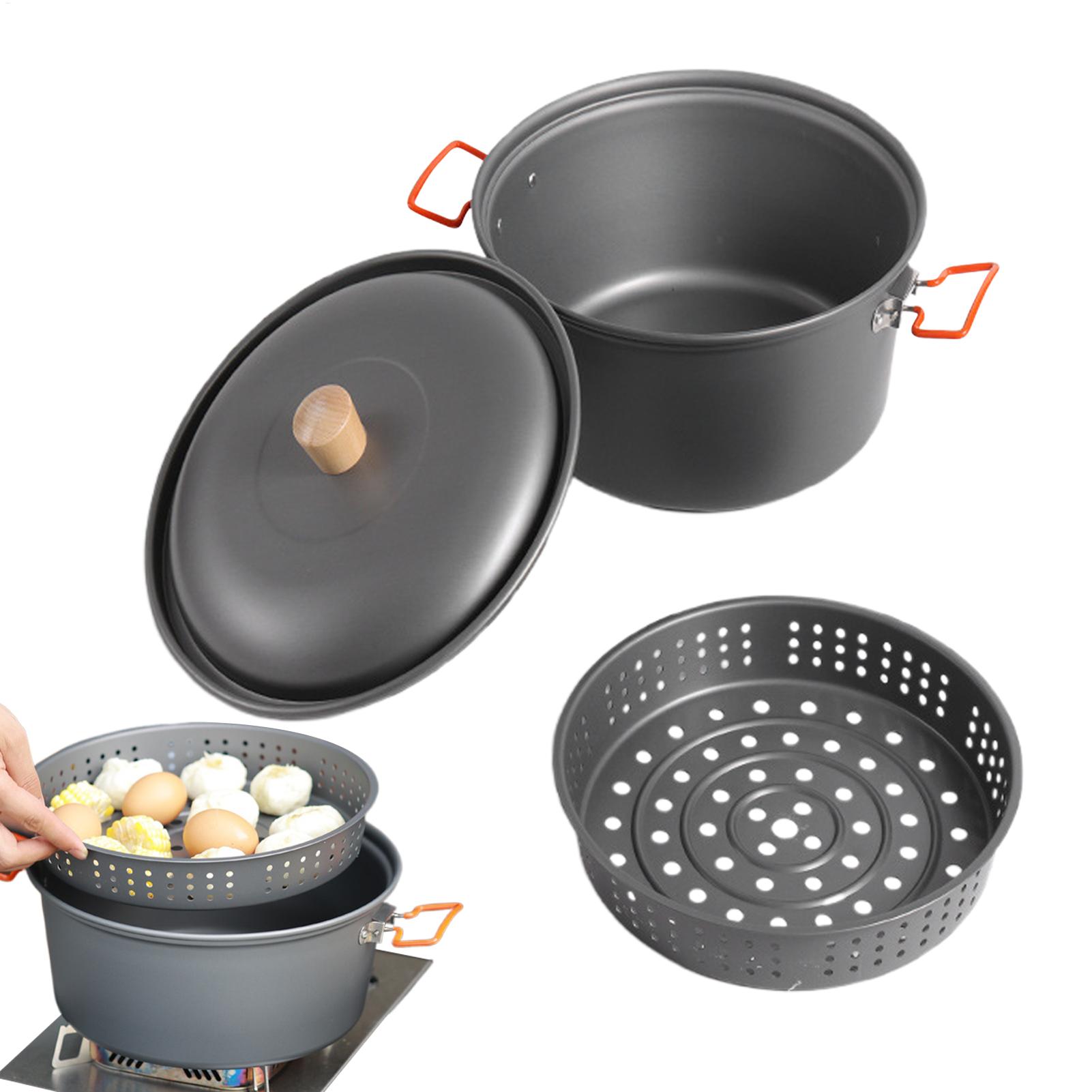7.5L Portable Camping Steamer  - Camping Cooking Pots And Pans Set 评论和价格