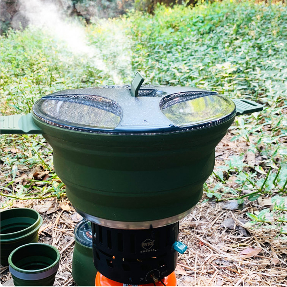 2.5L Silicone Folding Kettle C - Camping Cooking Hardware 评论和价格