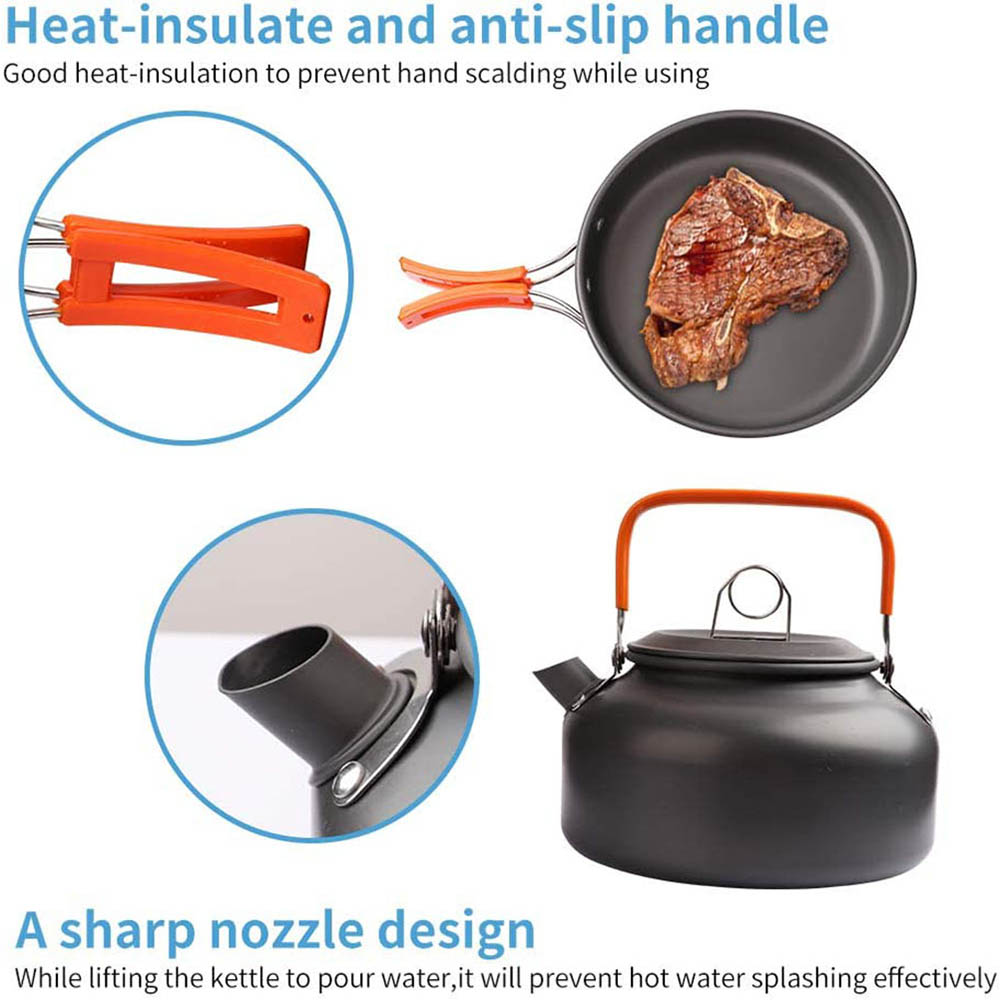 1pcs/1set Camping Cookware Kit - Camping Cooking Set Compact 评论和价格