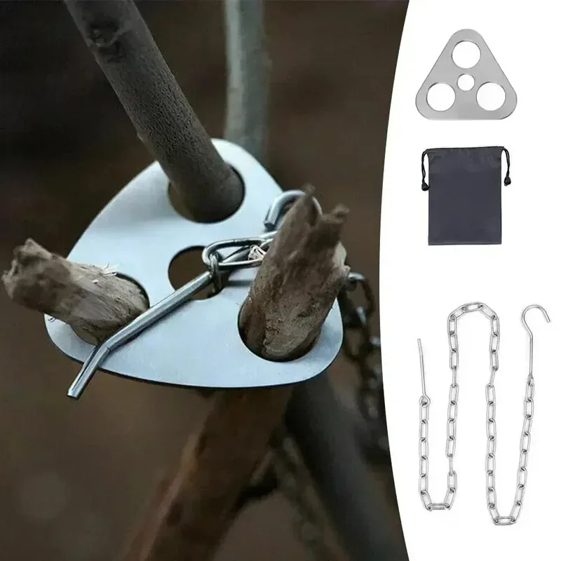 1pc Camping Hanging Tripod W/  - Camping Cooking Bag 评论和价格