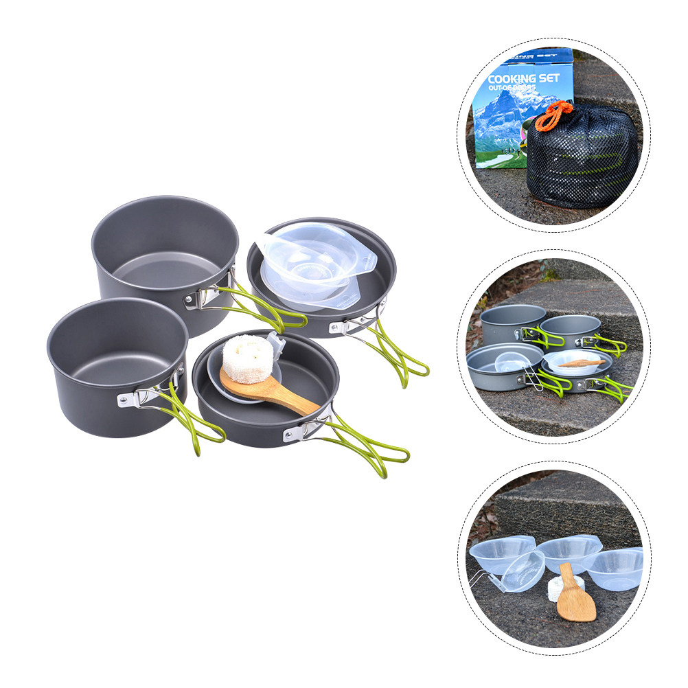 1Set Portable Camping Cookware - Camping Cooking Lightweight 评论和价格