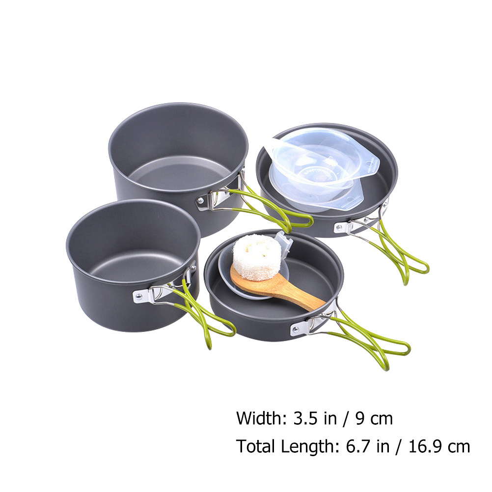 1Set Portable Camping Cookware - Camping Cooking Lightweight 评论和价格
