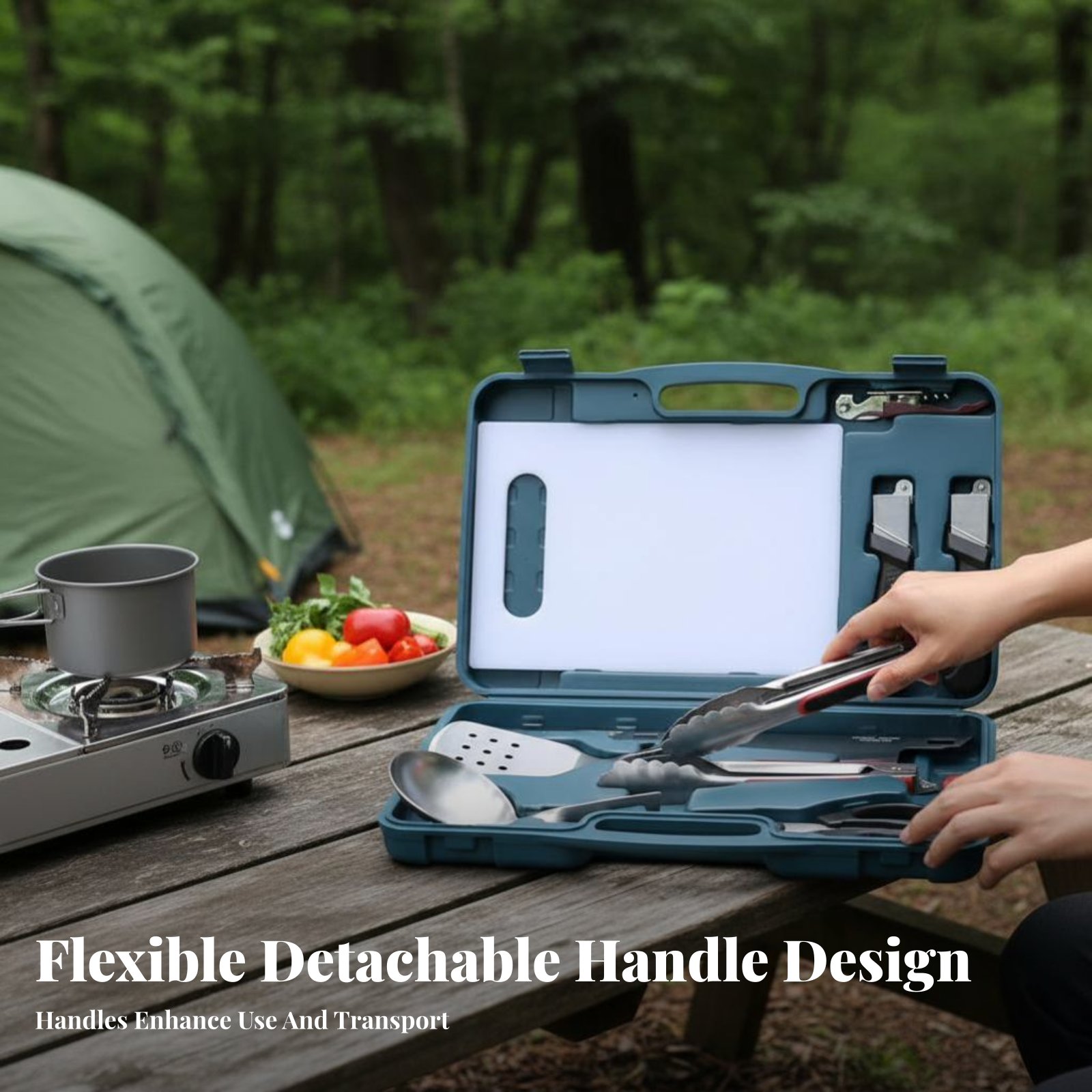 Outdoor Dining Cutlery Set, Ca - Camping Cooking Dining Set 评论和价格